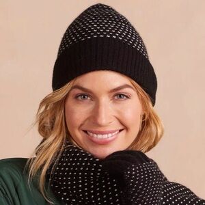 The Luxe Cashmere Blend Mix Stitch Hat MSRP $50